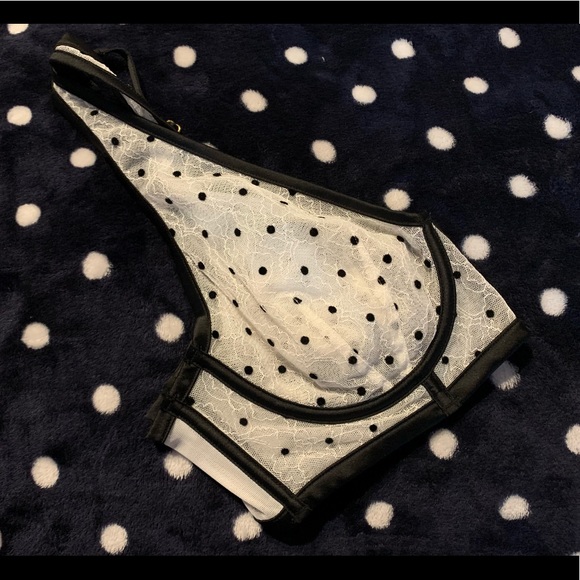 Unlined Mesh Full-coverage Plunge Bra - Picture 2 of 6